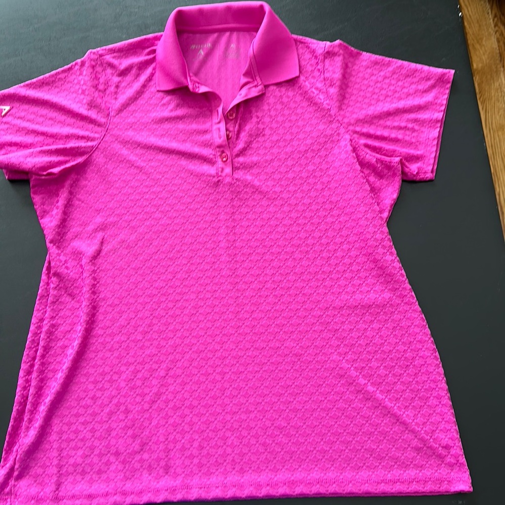 BARBIE pink!! Antigua women’s golf shirt- dry fit